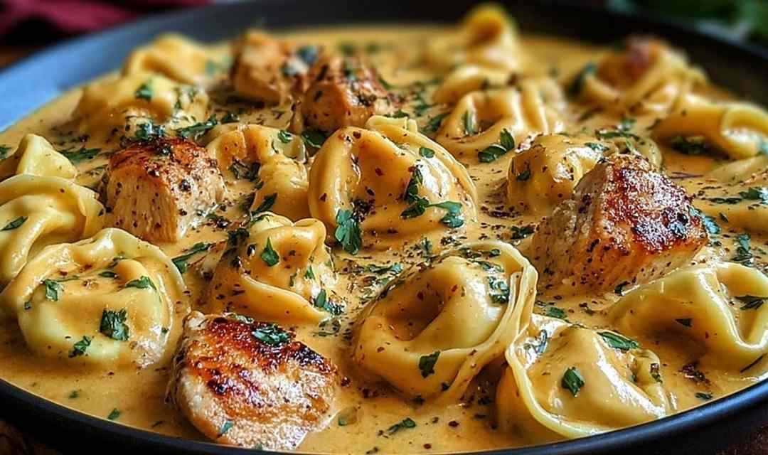 Creamy Garlic Butter Chicken Tortellini
