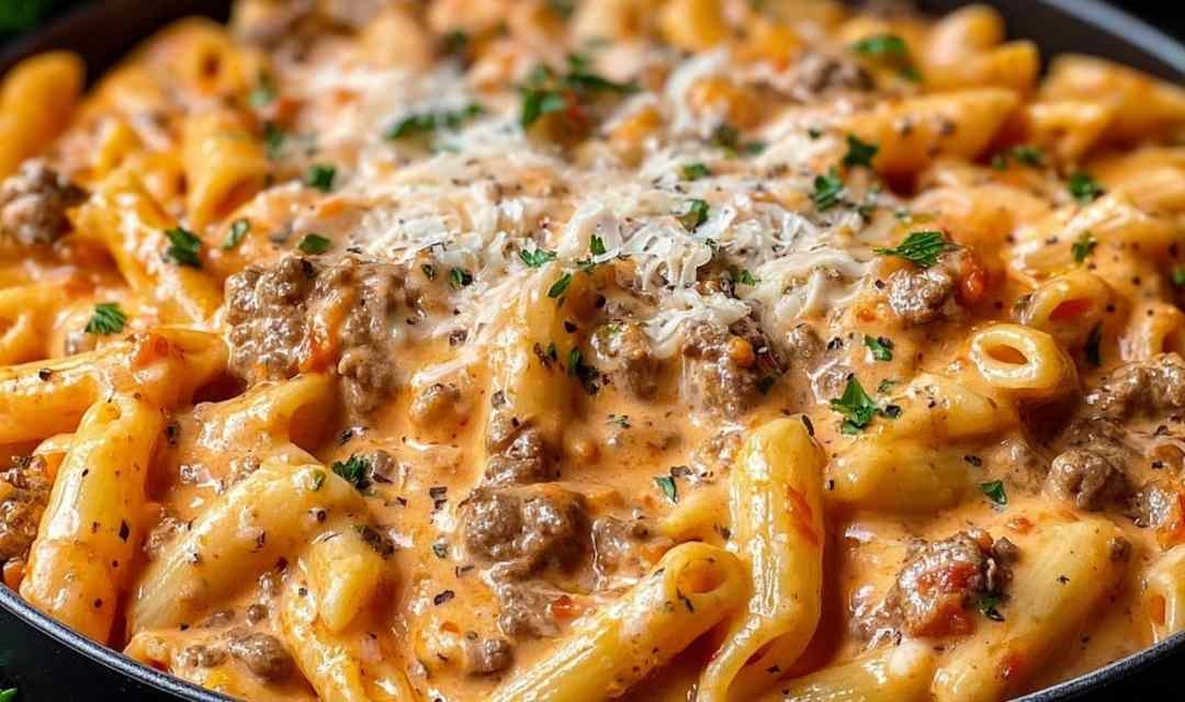 Creamy beef pasta