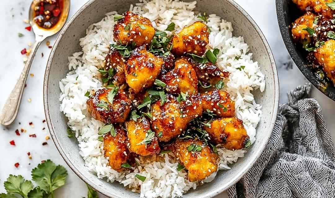 Crispy honey garlic chicken bites