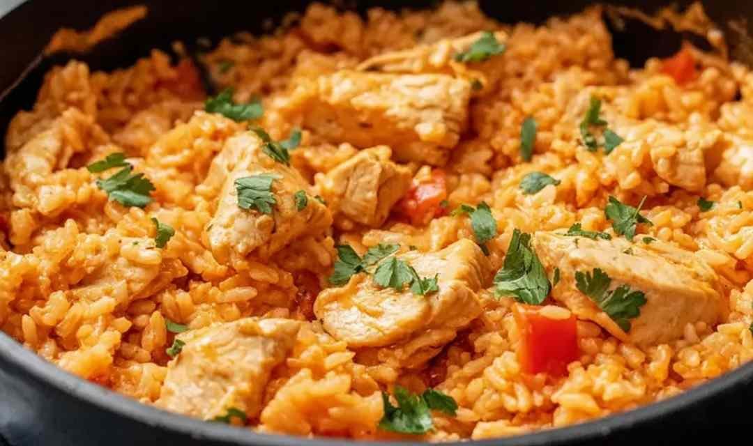 One pot queso chicken and rice