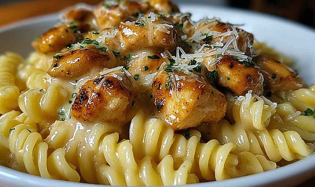 Twisted Pasta with Honey Garlic Chicken