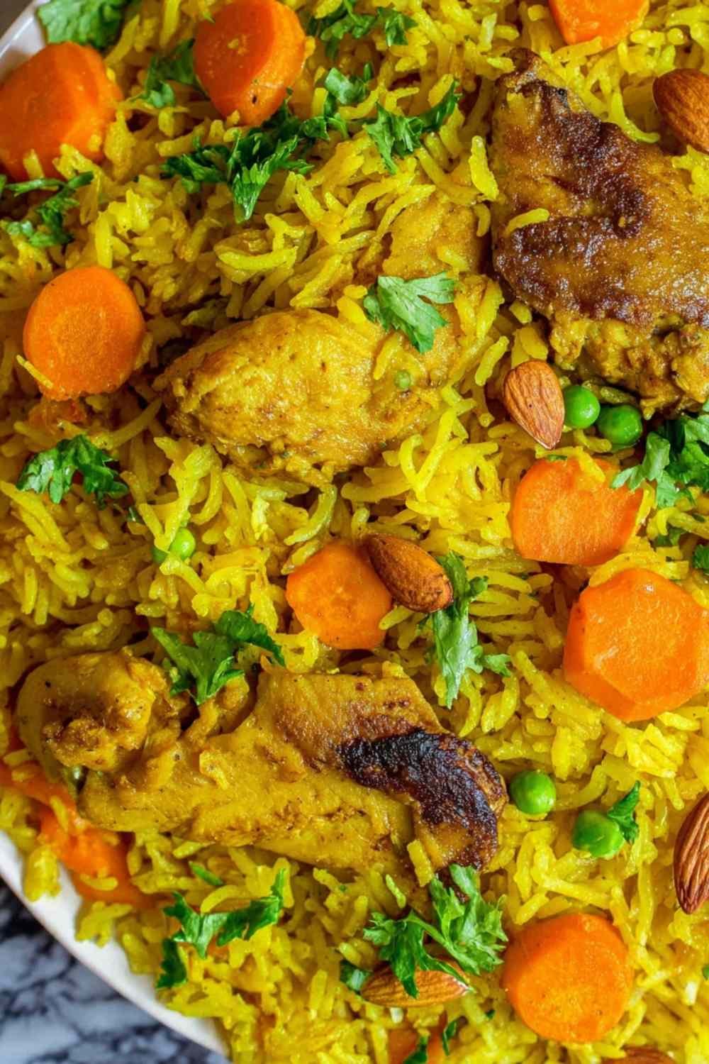 Searing spiced chicken for Indian Chicken Biryani