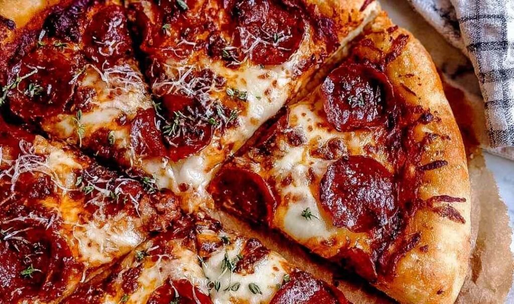Hands kneading a smooth pizza dough recipe in a bowl.