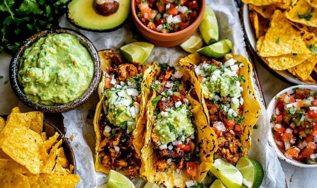 Searing chicken thighs for the best chicken tacos recipe