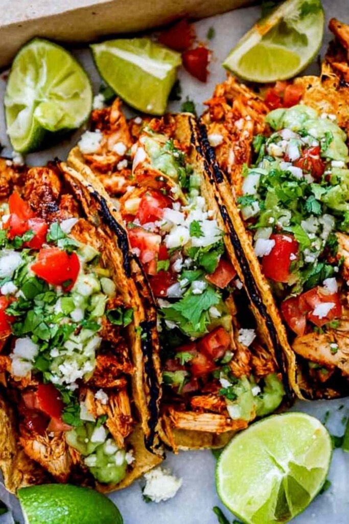 Searing chicken thighs for the best chicken tacos recipe
